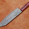 Custom Crafted Damascus Steel Knife Wooden Handle Kitchen Masterpiece 3