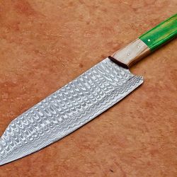 natureedge damascus chef knife | handmade wooden handle kitchen beauty