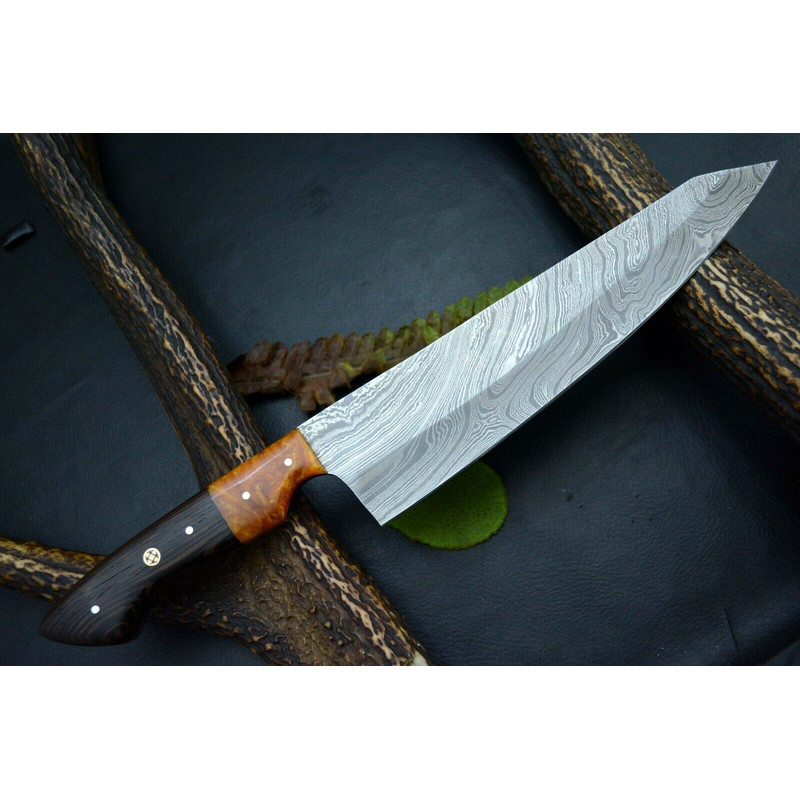 Handmade Damascus Steel Chef Knife With Wood Handle 2