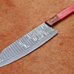 professional damascus steel kitchen knife | wooden handle