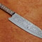 Damascus Steel Blade Kitchen Knife Handcrafted Wood Handle 1