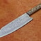 Damascus Steel Blade Kitchen Knife Handcrafted Wood Handle 0