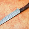 Custom Forged Chef Knife Damascus Blade Wood Handle 1
