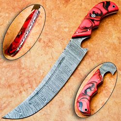 12" custom handmade damascus steel chef knife with resin handle | forged kitchen knife