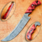 12 Custom Handmade Damascus Steel Chef Knife With Resin Handle Forged Kitchen Knife 0