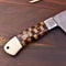 Hand Forged Damascus Steel Chef Knife With Leather Sheath Professional Kitchen Hunting Knife 1