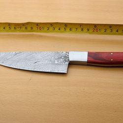 damascus steel skinner knife | handcrafted hunting & camping knife