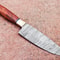Professional Damascus Hunting Knife Wooden Handle With Sheath 2