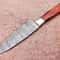 Professional Damascus Hunting Knife Wooden Handle With Sheath 3