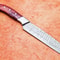 Handmade Damascus Steel Knife Camping Skinning Knife With Sheath 2