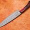 Outdoor Damascus Hunting Knife Forged Steel Blade With Wood Grip 3