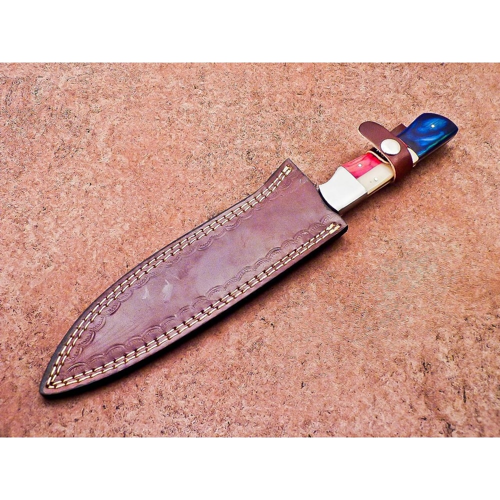 Rustic Handmade Damascus Steel Knife Hunting Camping Essential 3