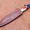 Rustic Handmade Damascus Steel Knife Hunting Camping Essential 3