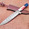 Rustic Handmade Damascus Steel Knife Hunting Camping Essential 0