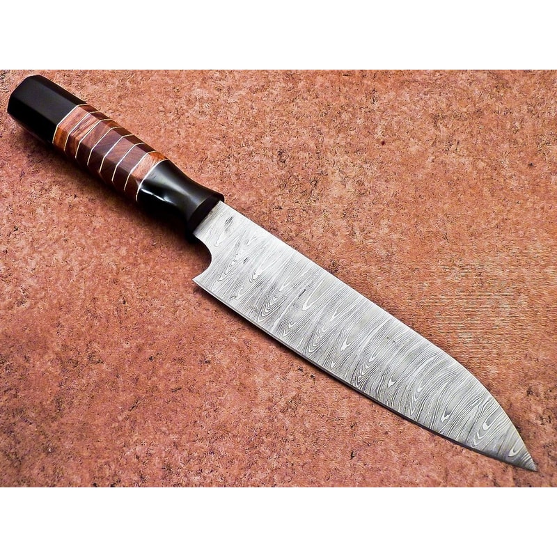 Custom Hand Forged Damascus Knife Chef Hunting Knife Gift 1