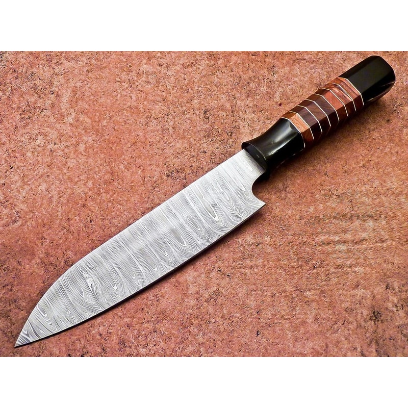 Custom Hand Forged Damascus Knife Chef Hunting Knife Gift 2