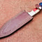 Traditional Damascus Steel Knife Handmade Wooden Handle Knife 3