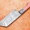 Hand Forged Damascus Steel Cleaver Knife With Wooden Handle 12 Chef Chopper 1