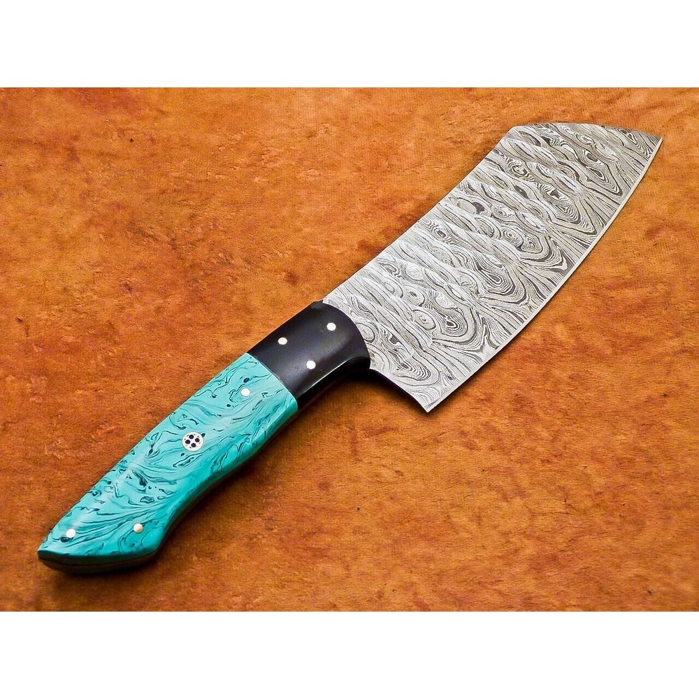 Custom Handmade Damascus Chef Cleaver Professional Kitchen Chopper Knife 1