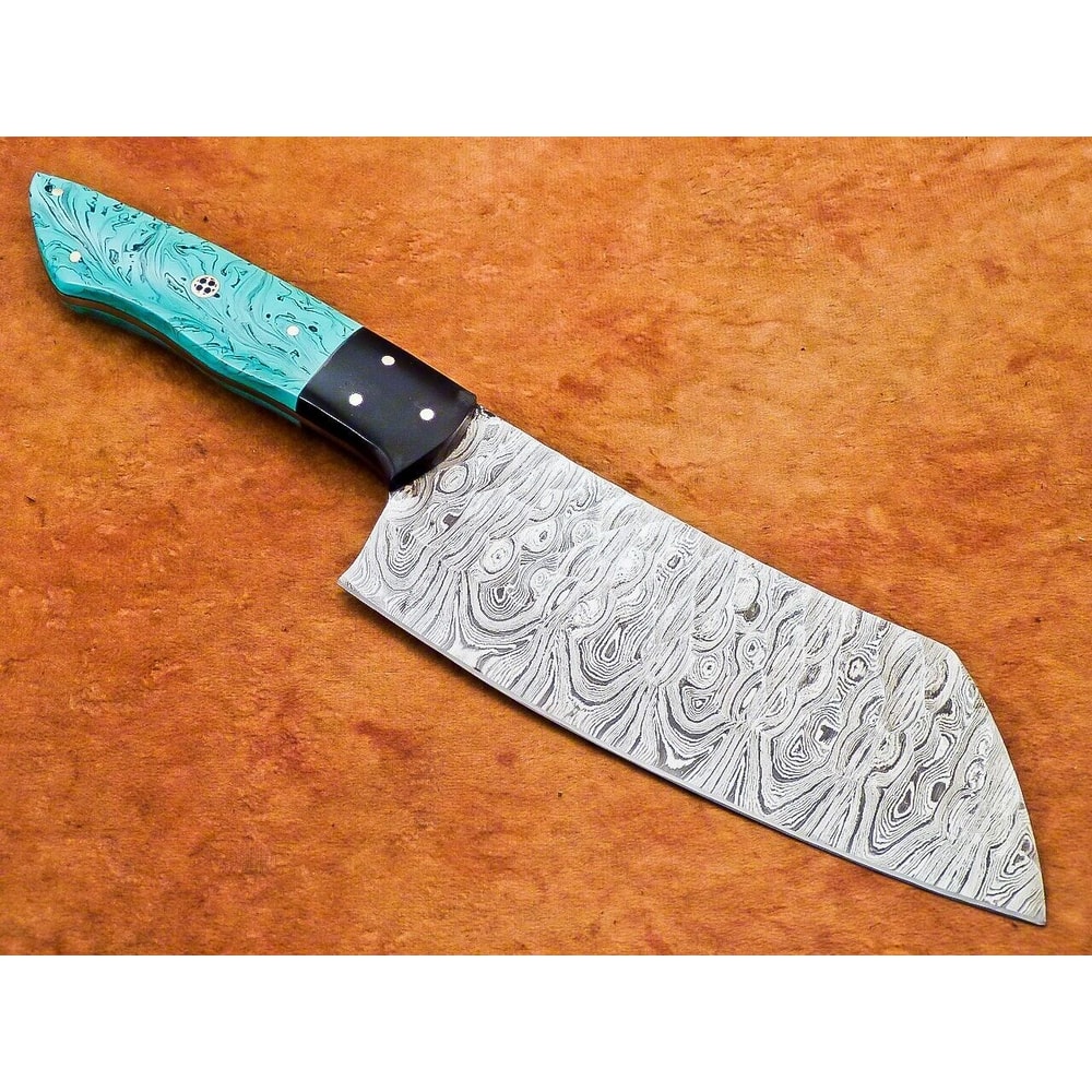 Custom Handmade Damascus Chef Cleaver Professional Kitchen Chopper Knife 2