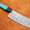 Custom Handmade Damascus Chef Cleaver Professional Kitchen Chopper Knife 2