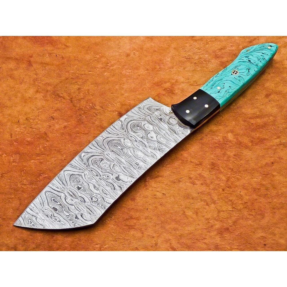 Custom Handmade Damascus Chef Cleaver Professional Kitchen Chopper Knife 3