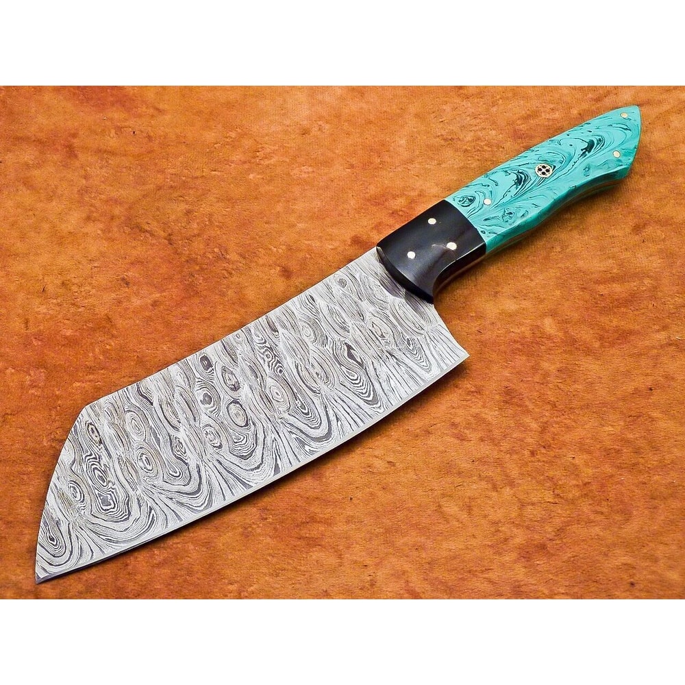 Custom Handmade Damascus Chef Cleaver Professional Kitchen Chopper Knife 0