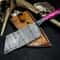Handmade Damascus Knife With Sheath Perfect Gift For Chefs Hunters Collectors Pakka Wood Handle 0