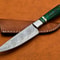 Handmade Damascus Steel Chef Knife Forged Ladder Pattern Blade Spanish Wood Handle 2