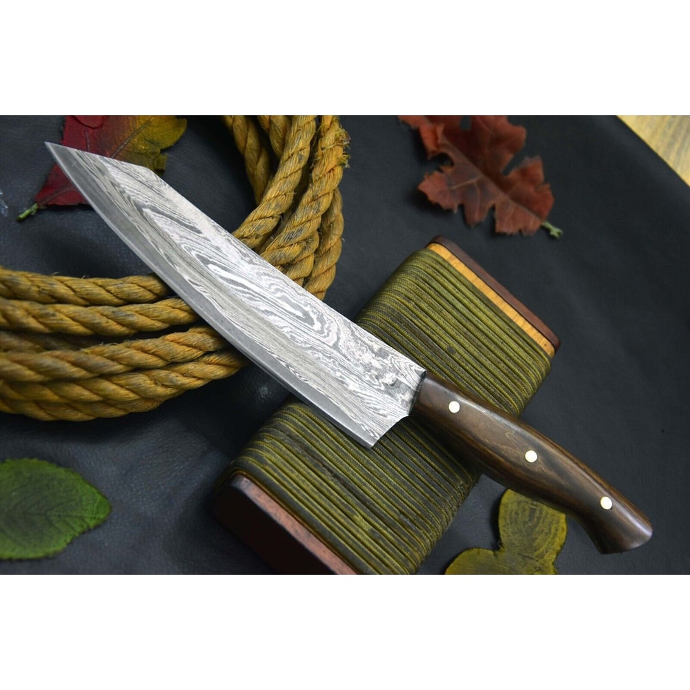 13 Handmade Damascus Steel Chef Knife Forged Kitchen Knife With Exotic Wood Handle Custom High Ca 1
