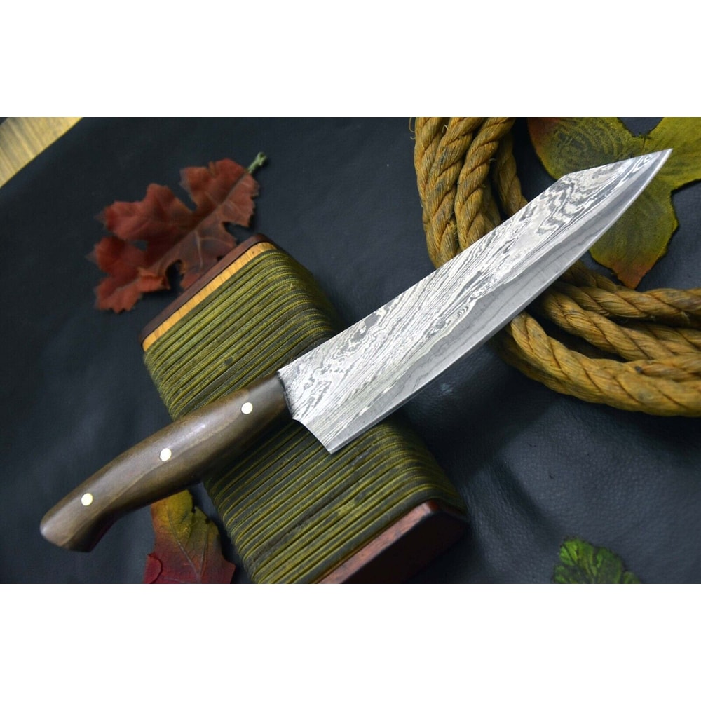 13 Handmade Damascus Steel Chef Knife Forged Kitchen Knife With Exotic Wood Handle Custom High Ca 2