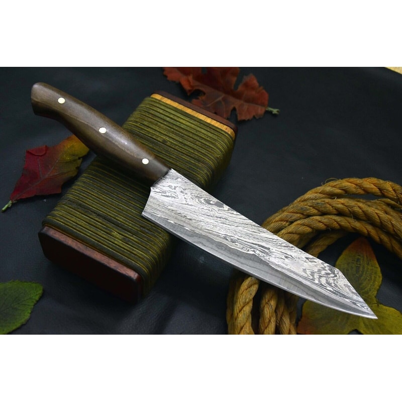 13 Handmade Damascus Steel Chef Knife Forged Kitchen Knife With Exotic Wood Handle Custom High Ca 0
