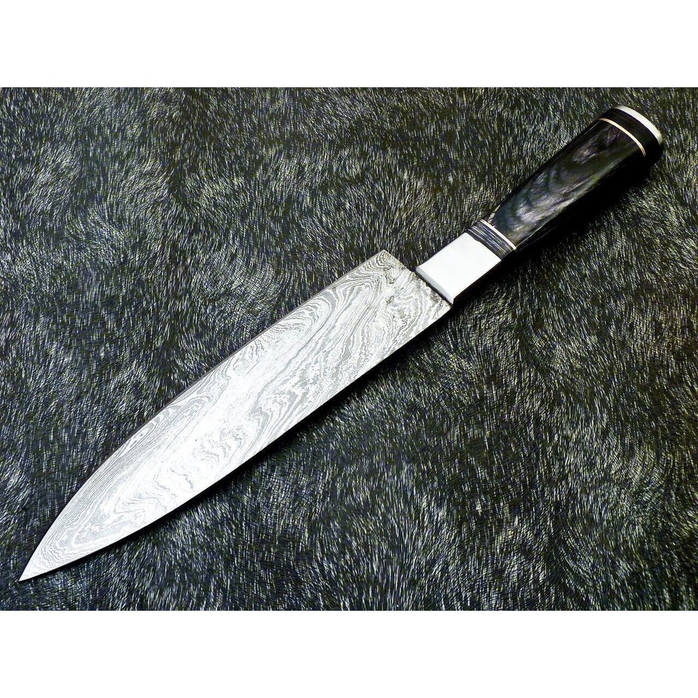 Damascus Steel Kitchen Knife HandForged Chef Knife Collector Gift Knife Resin Handle 2
