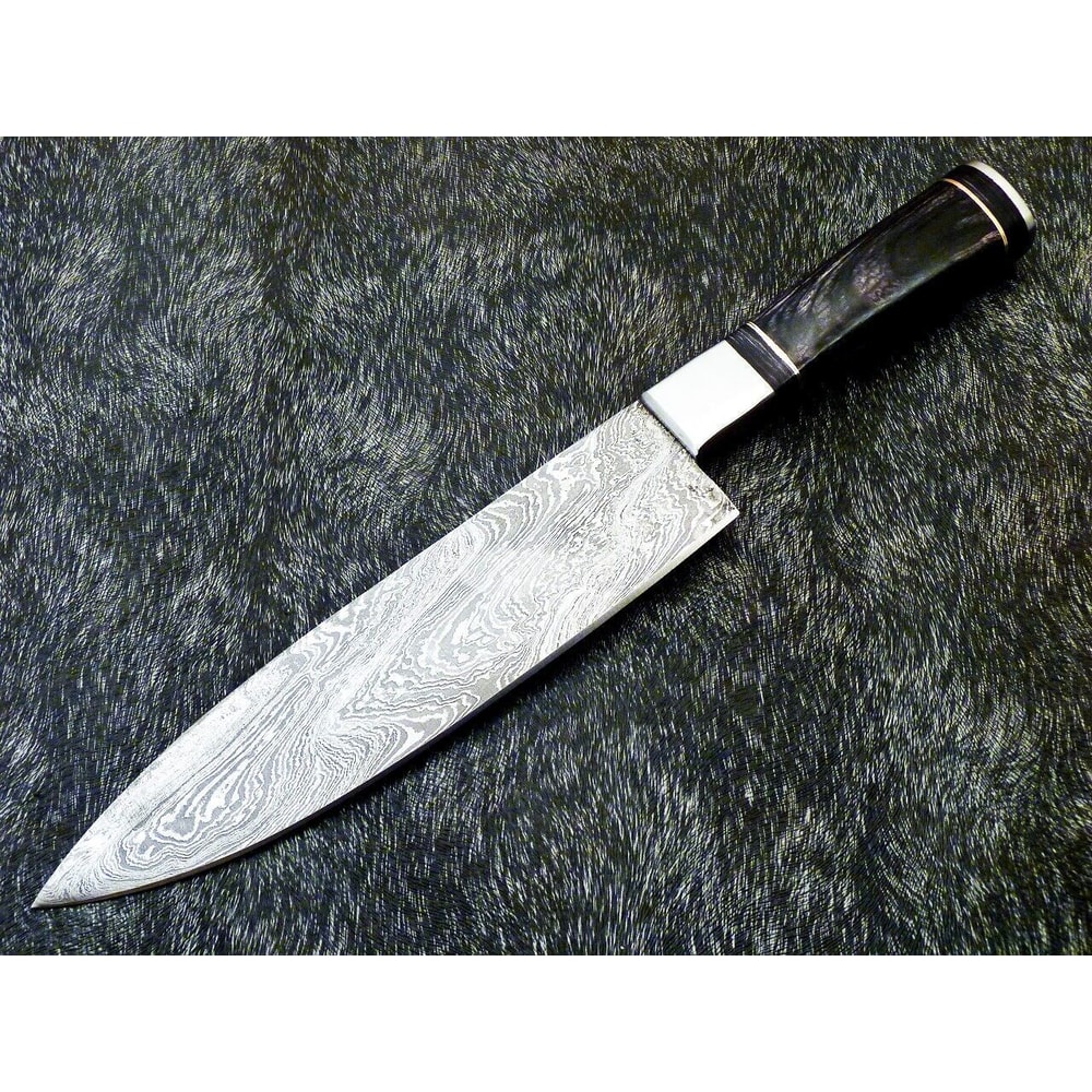 Damascus Steel Kitchen Knife HandForged Chef Knife Collector Gift Knife Resin Handle 3