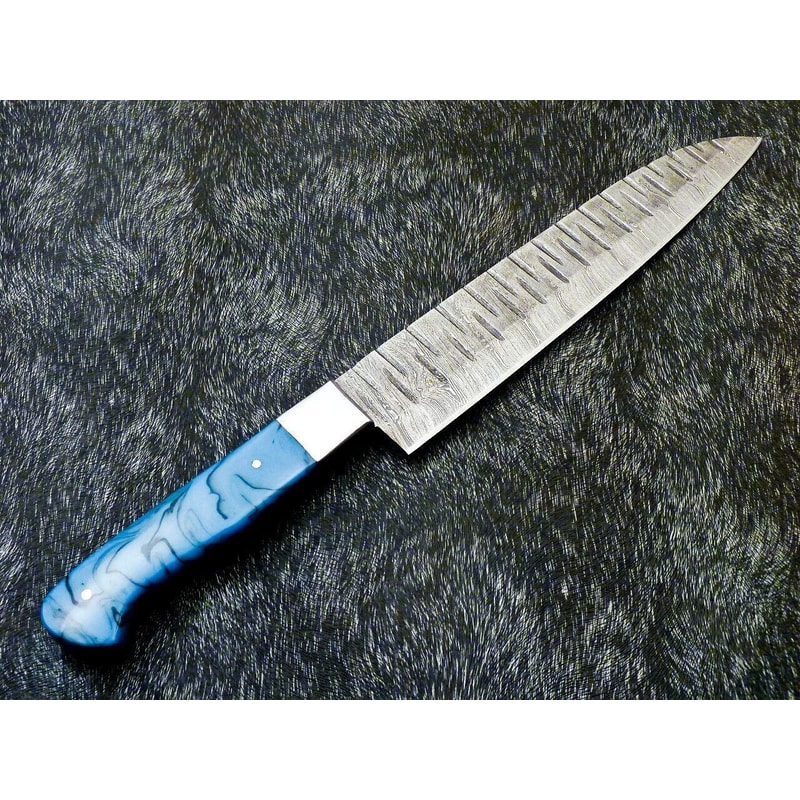 Professional Chef Damascus Knife Custom Handmade 13 INCH Blade Steel Bolster Resin Handle 1