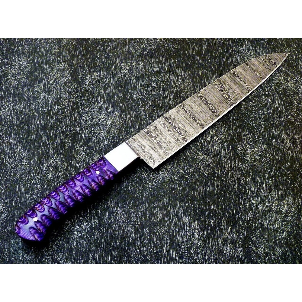 Handmade Damascus Chef Knife Forged Kitchen Blade Resin Handle Chef Gift Knife 1