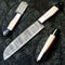 Custom Handmade Damascus Knife 13 Inch Chef Blade Resin Handle Unique Forged Pattern 0