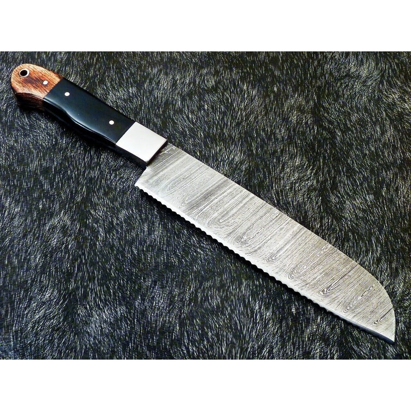 12 Custom Handmade Damascus Steel Chef Knife Forged Kitchen Knife 2