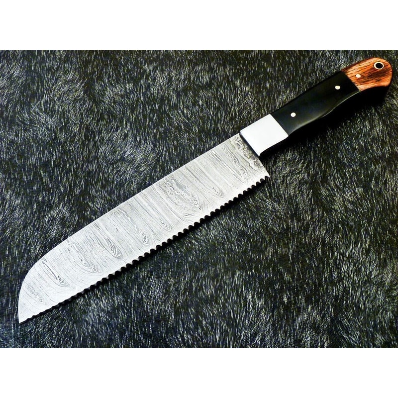12 Custom Handmade Damascus Steel Chef Knife Forged Kitchen Knife 3