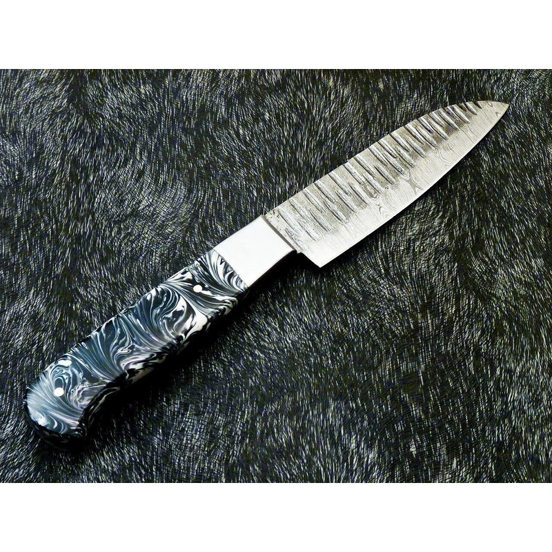 HandForged Damascus Steel Chef Knife Full Tang Kitchen Knife 384 Layers High Carbon Blade 1