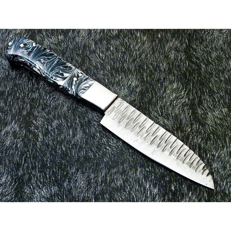 HandForged Damascus Steel Chef Knife Full Tang Kitchen Knife 384 Layers High Carbon Blade 2