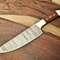 Custom Damascus Steel Chef Knife Handmade Full Tang Blade Forged Kitchen Sport Knife 0