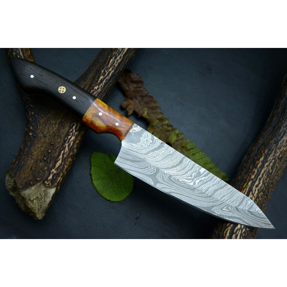 Professional Handmade Chef Knife 11 Inch Forged Damascus Blade Hardwood Handle 0