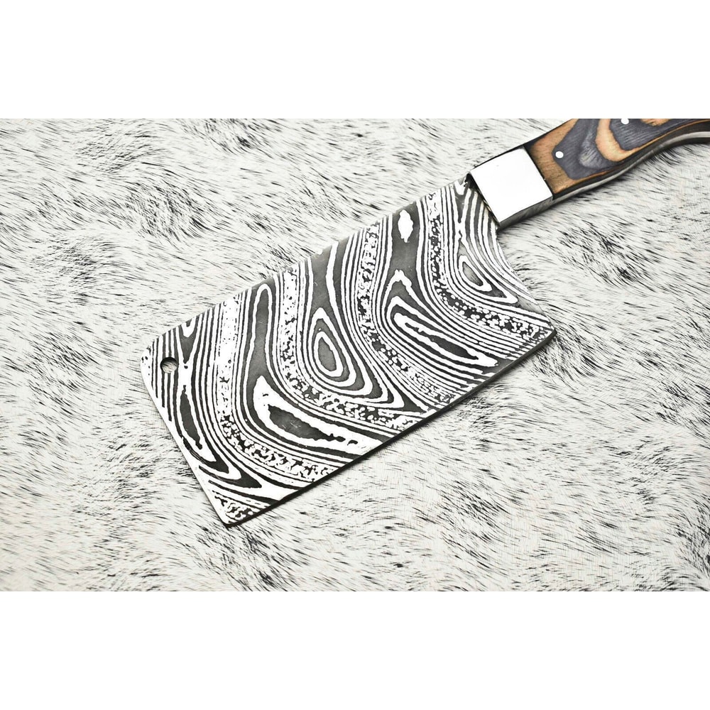 Damascus Steel Knife Full Tang Chef Knife Handmade Forged Blade For Kitchen Camping 2