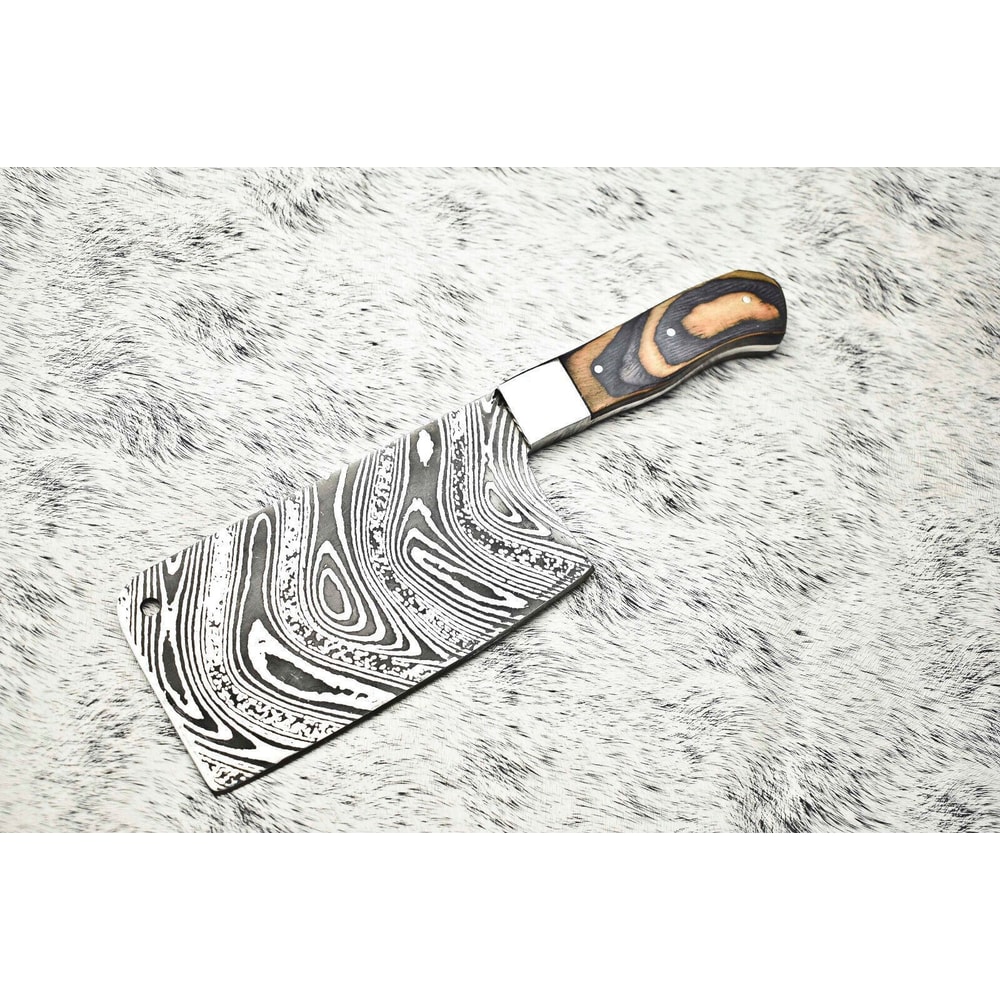 Damascus Steel Knife Full Tang Chef Knife Handmade Forged Blade For Kitchen Camping 0