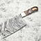 Damascus Steel Knife Full Tang Chef Knife Handmade Forged Blade For Kitchen Camping 0