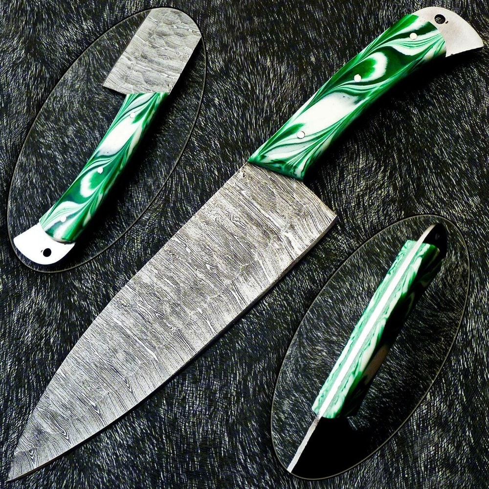 Professional Chef Knife Custom Forged Damascus Blade Full Tang Handmade Kitchen Knife 0