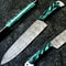 Damascus Steel Full Tang Knife Handmade Forged Chef Knife Collectors Gift Knife For Him 0