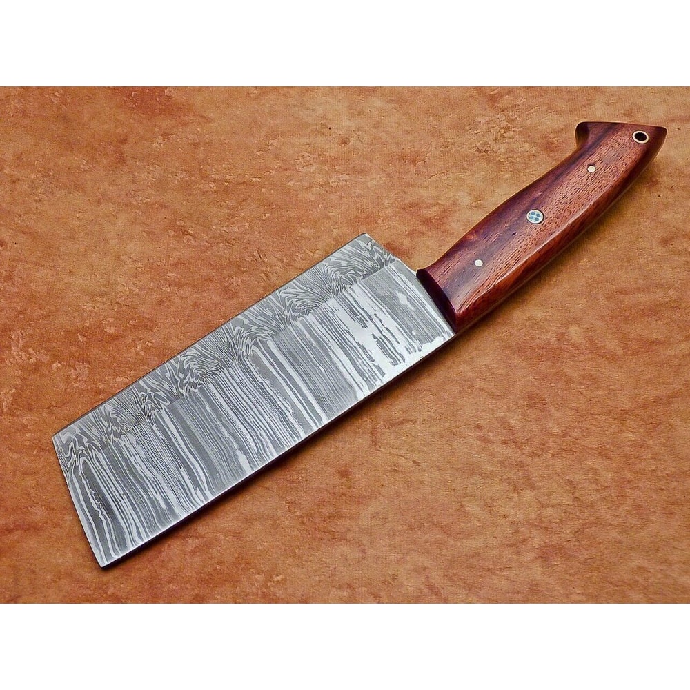 12 Handmade Damascus Steel Chopper Knive Professional Chef Cleaver With Natural Wood Handle 2
