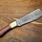Twist Pattern Damascus Steel Chef Knife Handmade Forged Blade With Walnut Wood Handle 2